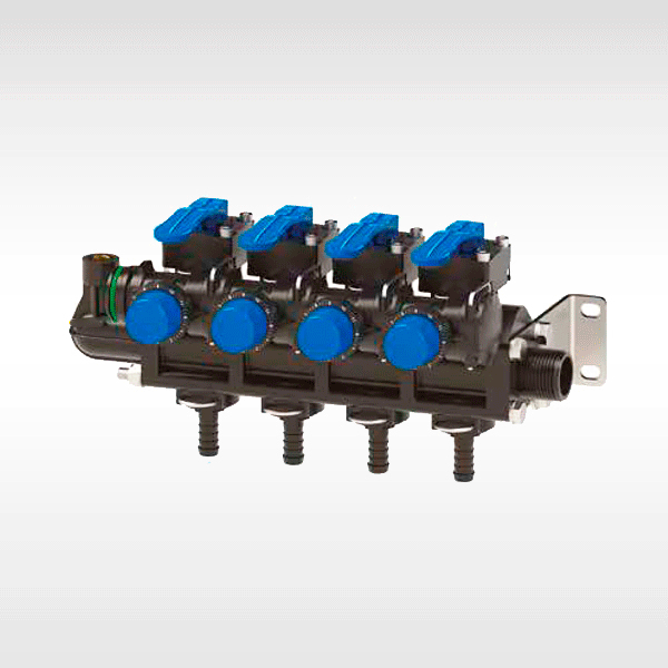Manual section valves with by-pass calibration